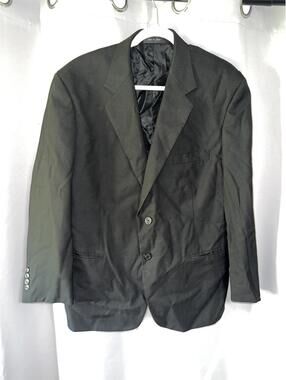 Men's Black Two-Button Suit Jacket by George 44s